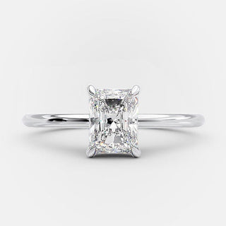 1.0ct Radiant Cut Moissanite Solitaire Style Engagement Ring