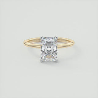 2CT Radiant Cut Moissanite Solitaire Engagement Ring