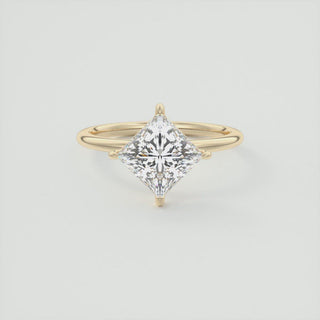 2CT Princess Moissanite Solitaire Engagement Ring