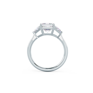 2.0CT Asscher Cut Moissanite Trillion Diamond Engagement Ring