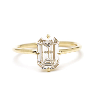 1.63CT Emerald Cut Moissanite Solitaire Engagement Ring