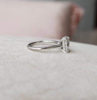 3.0CT Radiant Cut Halo Moissanite Diamond Engagement Ring