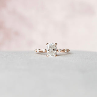 1.50CT Radiant Moissanite Dainty Style Engagement Ring