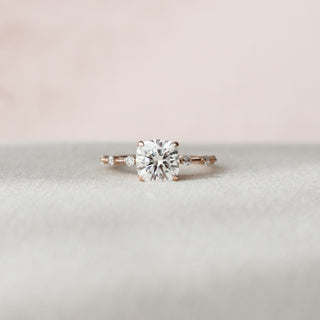 2.0CT Cushion Moissanite Dainty Style Engagement Ring