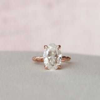 3.50CT Oval Cut Braided Moissanite Engagement Ring