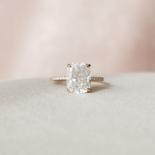 4.0CT Cushion Cut Moissanite Perfect Engagement Ring