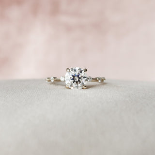 2.0CT Round Moissanite Solitaire Dainty Style Engagement Ring