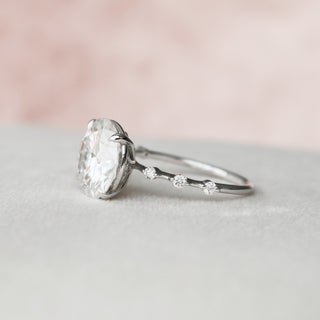 4.0CT Round Moissanite Solitaire Dainty Style Engagement Ring