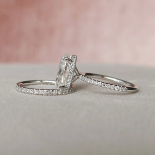 3.50CT Oval Cut Moissanite Solitaire Bridal Ring Set