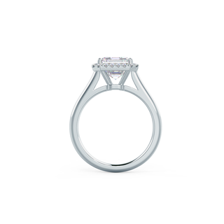 1.50CT Asscher Cut Moissanite Halo Style Engagement Ring