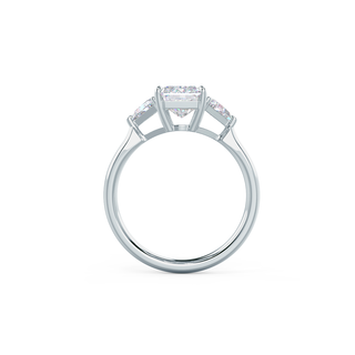 4.0CT Radiant Cut Moissanite 3 Stones Engagement Ring