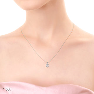 0.35CT-1.50CT Oval Cut Moissanite Solitaire Layering Necklace