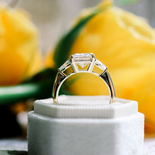 2.0CT Radiant Cut Moissanite Pear Diamond Engagement Ring