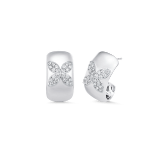 0.73 TCW Round Moissanite Diamond Petite Earrings