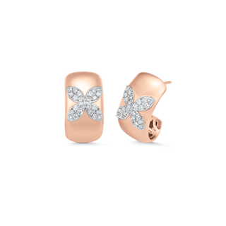 0.73 TCW Round Moissanite Diamond Petite Earrings
