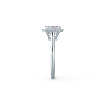 1.50CT Asscher Cut Moissanite Halo Diamond Engagement Ring
