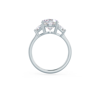 3.50CT Oval Cut Moissanite 3 Stones Engagement Ring