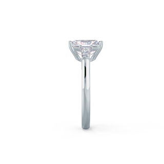 2.50CT Radiant Cut Moissanite Baguette Diamond Engagement Ring
