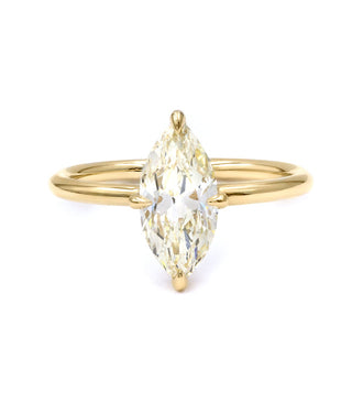 1.27CT Marquis Cut Diamond Moissanite Hidden  Halo Engagement Ring