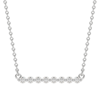 0.24 CT Round Cut Moissanite Shared Prong Necklace