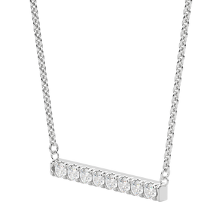 0.24 CT Round Cut Bar Necklace Moissanite Diamond Necklace