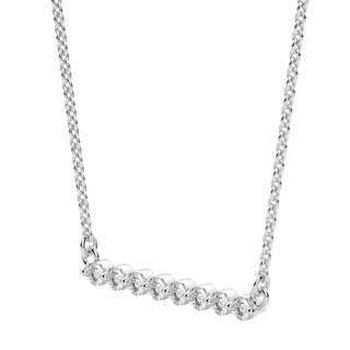 0.24 CT Round Cut Moissanite Shared Prong Necklace