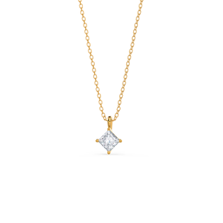 0.50CT-1.0CT Princess Cut Moissanite Solitaire Layering Necklace